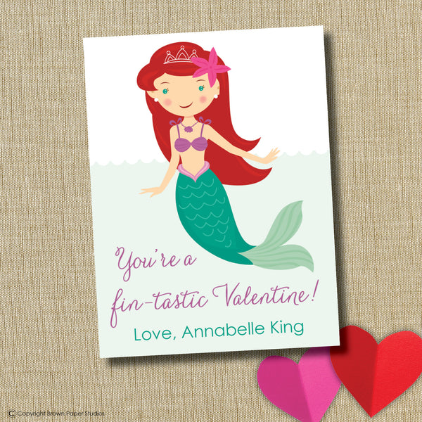 Mermaid Valentine Instant Download - Brown Paper Studios mermaid-valentine-instant-download-brown-paper-studios