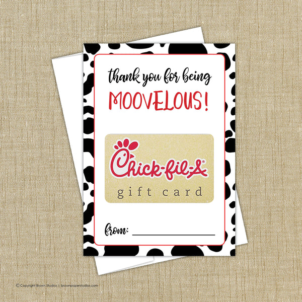 Chick-fil-A Gift Card Holder Instant Download