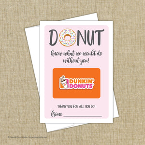 Dunkin Donut Gift Card Holder