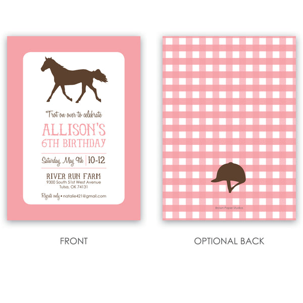 horse-birthday-invitation-brown-paper-studios for Free Printable Horse Birthday Party Invitations Horse Birthday Invitation - Brown Paper Studios for Free Printable Horse Birthday Party Invitations