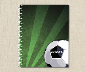 Personalized Soccer Spiral Notebook