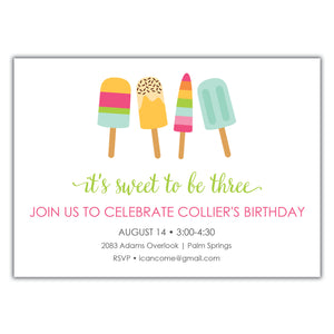 Popsicle Birthday Invitation