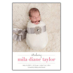 Sophisticated Birth Announcement