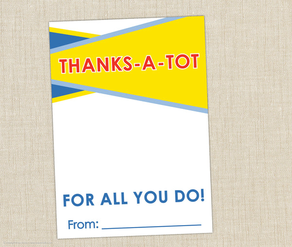 Sonic Gift Card Holder Thanks A Tot