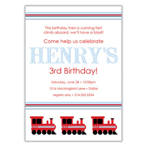 Train Birthday Invitation