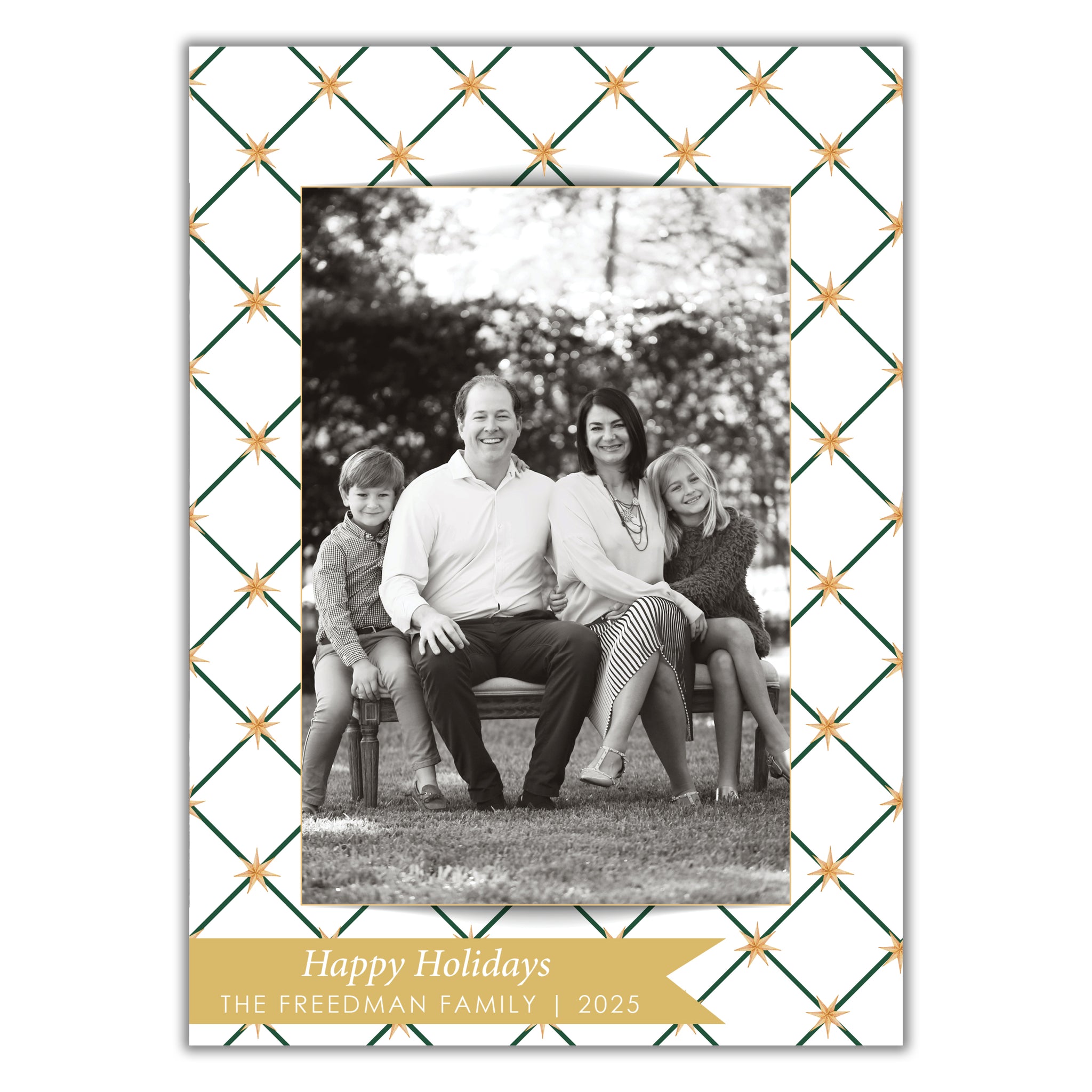 Green diamond Christmas Card