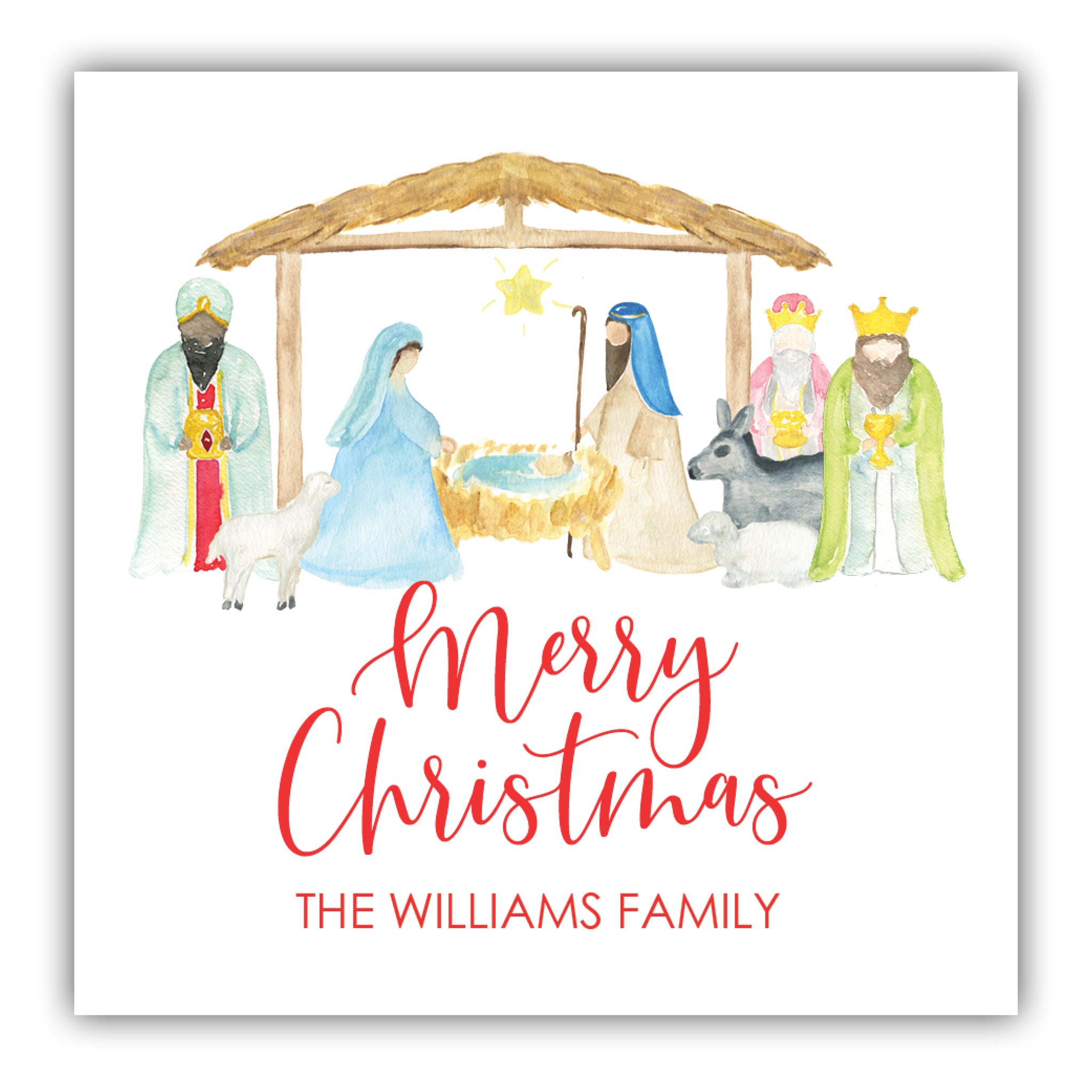Nativity Christmas Labels