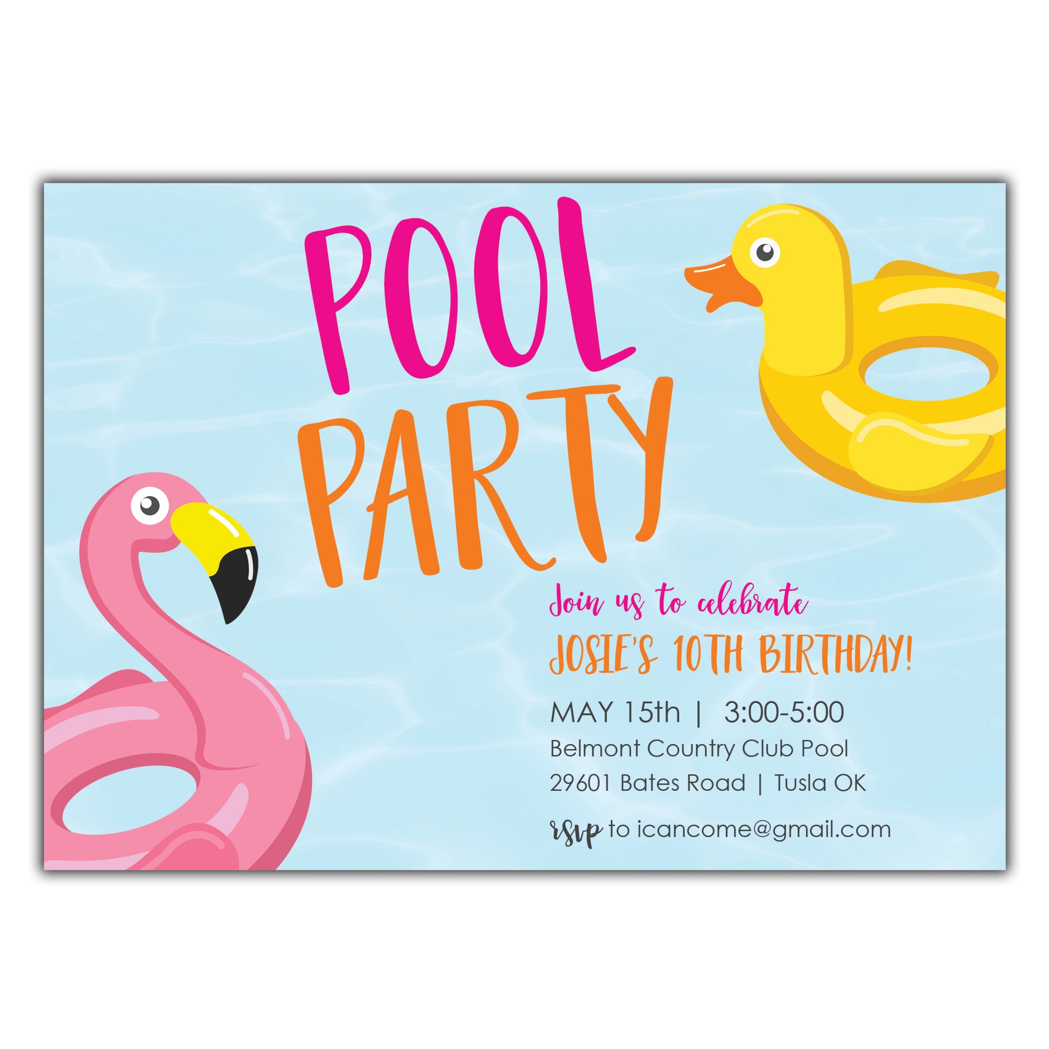 Pool Party Invitation