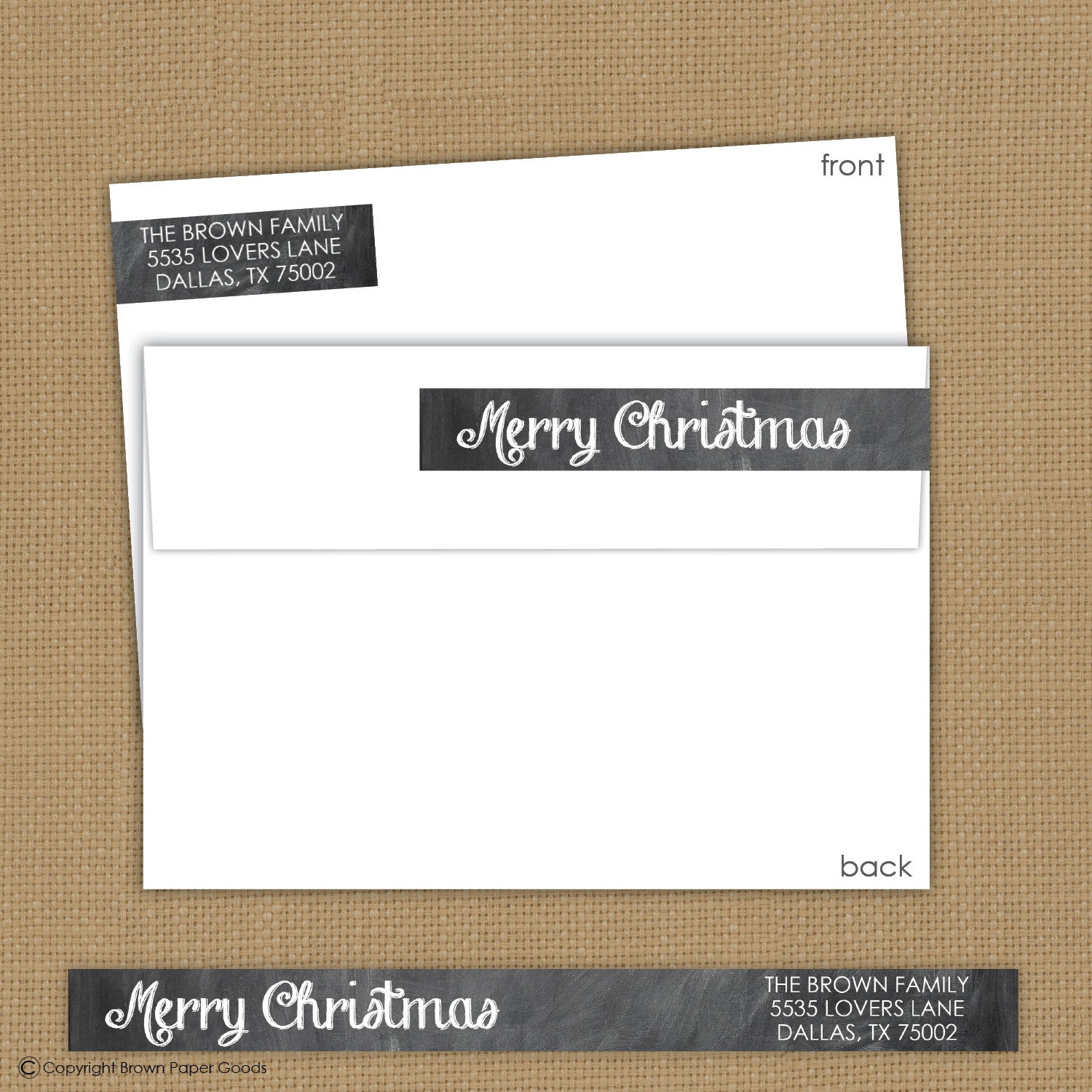 Chalkboard Wrap Around Label