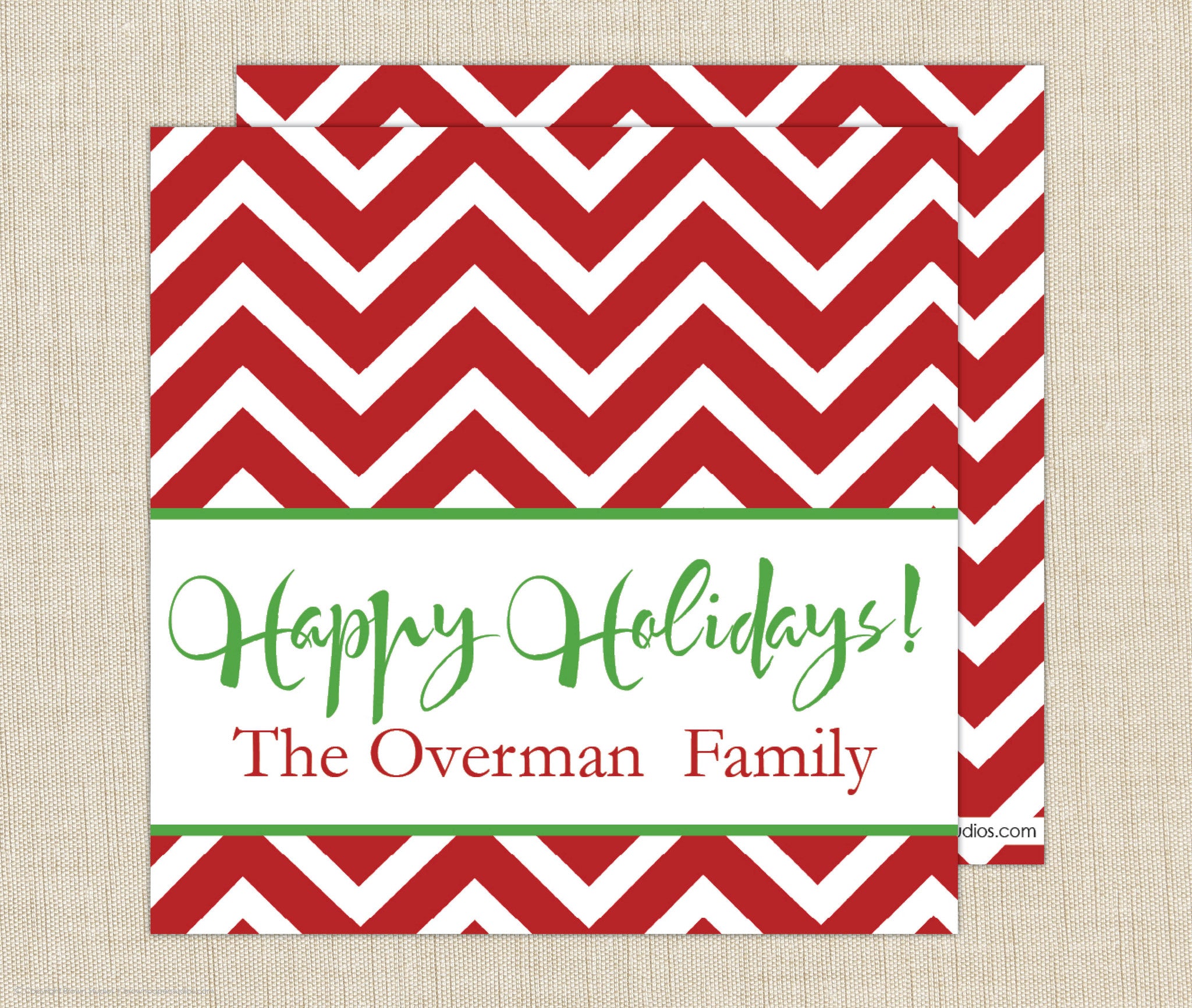 Christmas Chevron Gift Cards