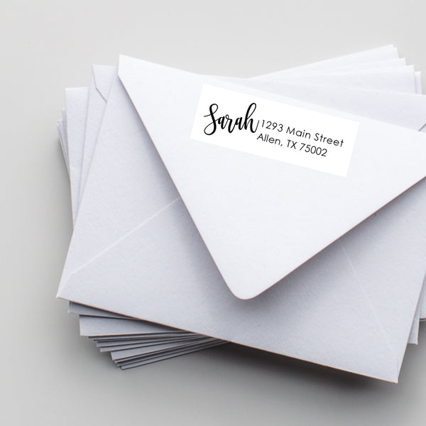 Single Name Return Address Labels - Brown Paper Studios