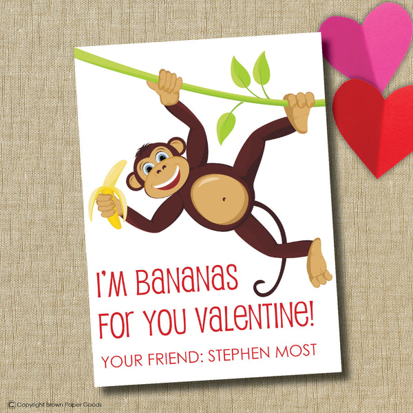 Monkey Valentine. Instant Download