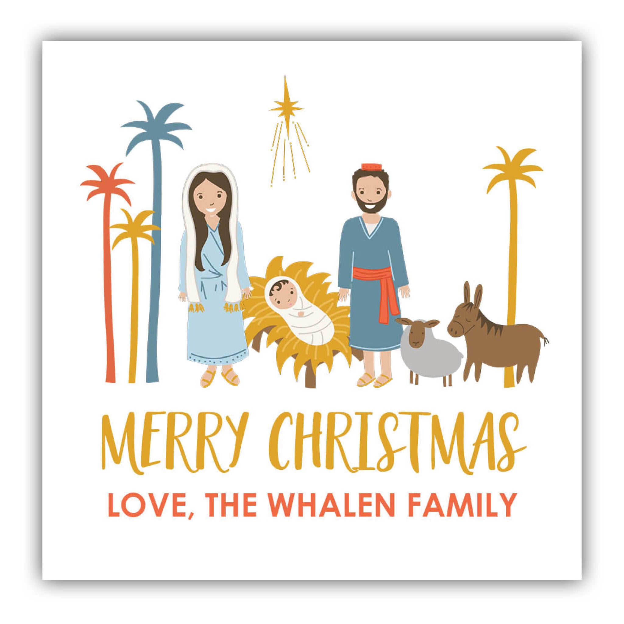 Nativity Gift Label