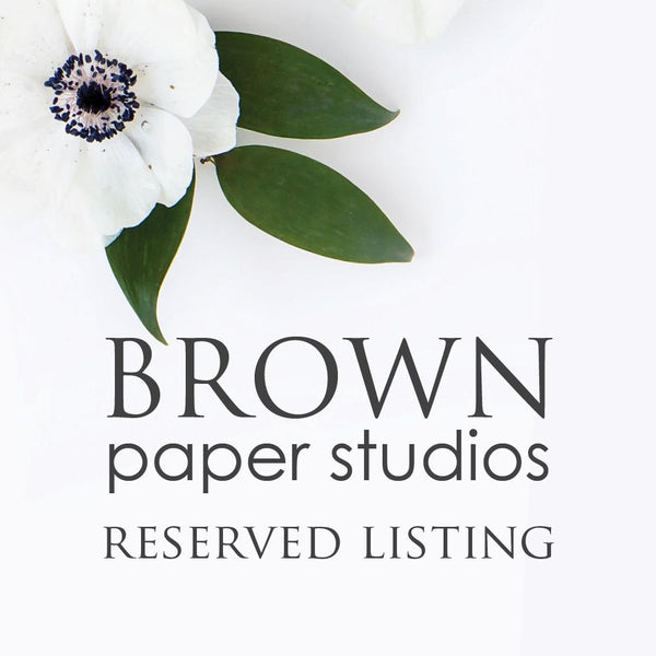 Reserved Listing for Katey
