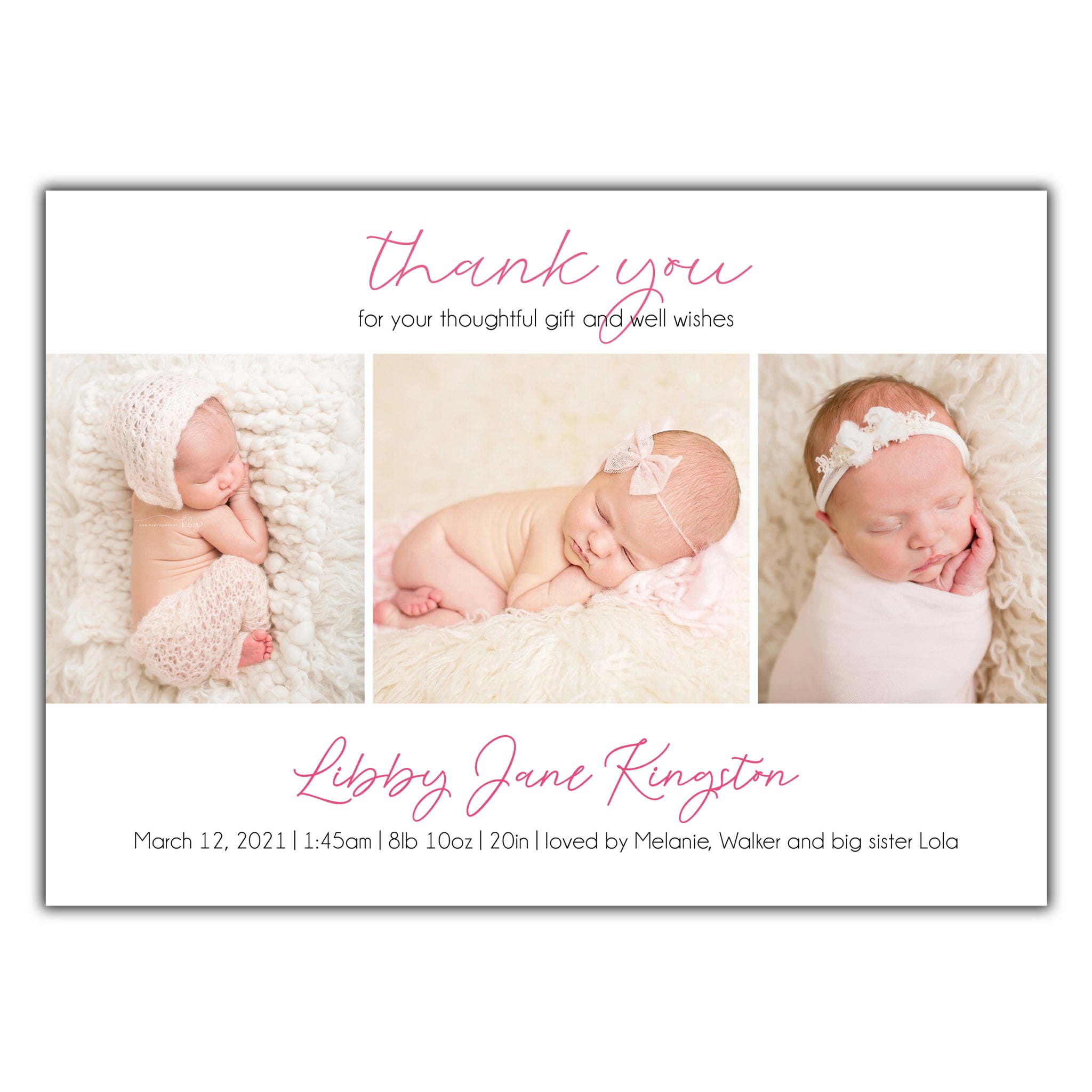 Thank you Announcement