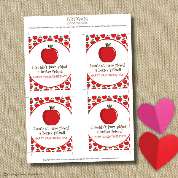 Apple Valentine Instant Download