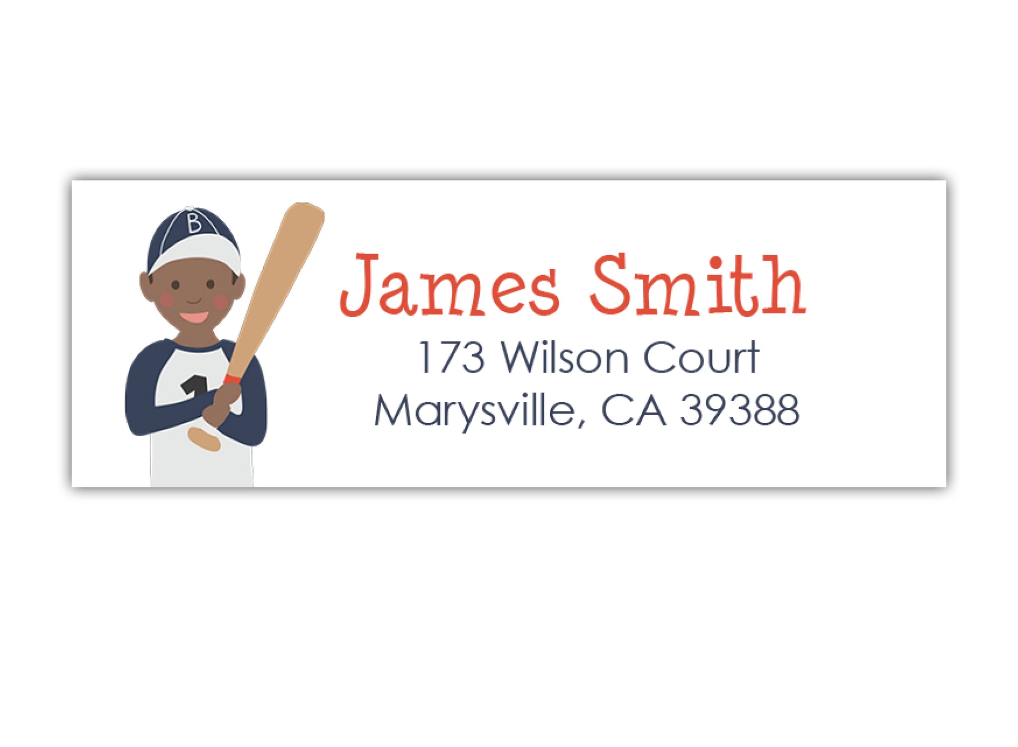 Baseball Return Address Labels