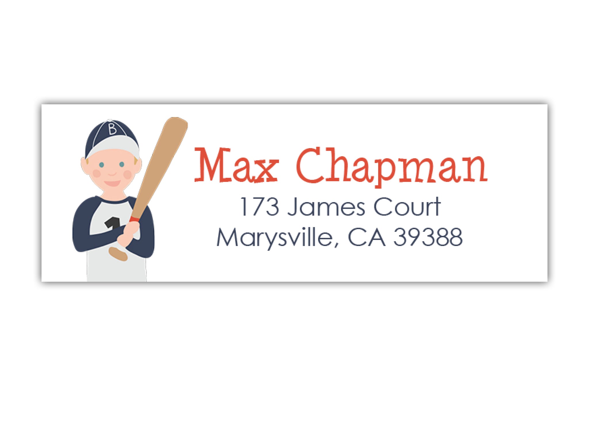 Baseball Return Address Labels