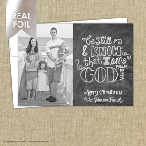 Religious Foil Christmas Card