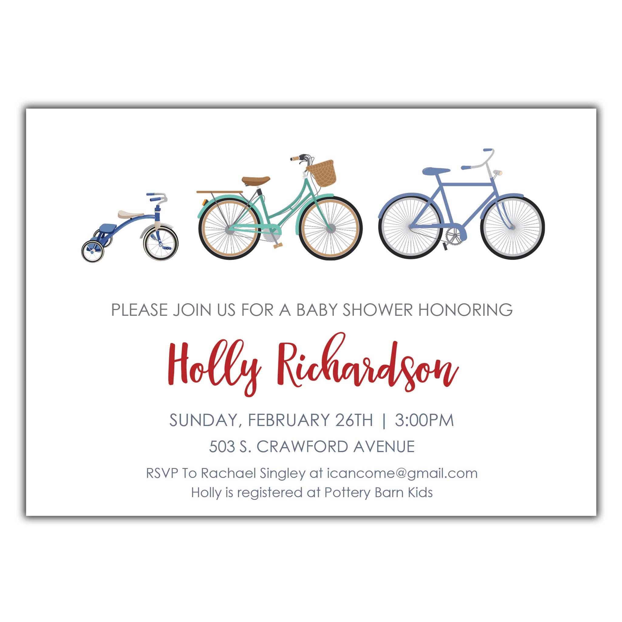 Bicycle Baby Shower