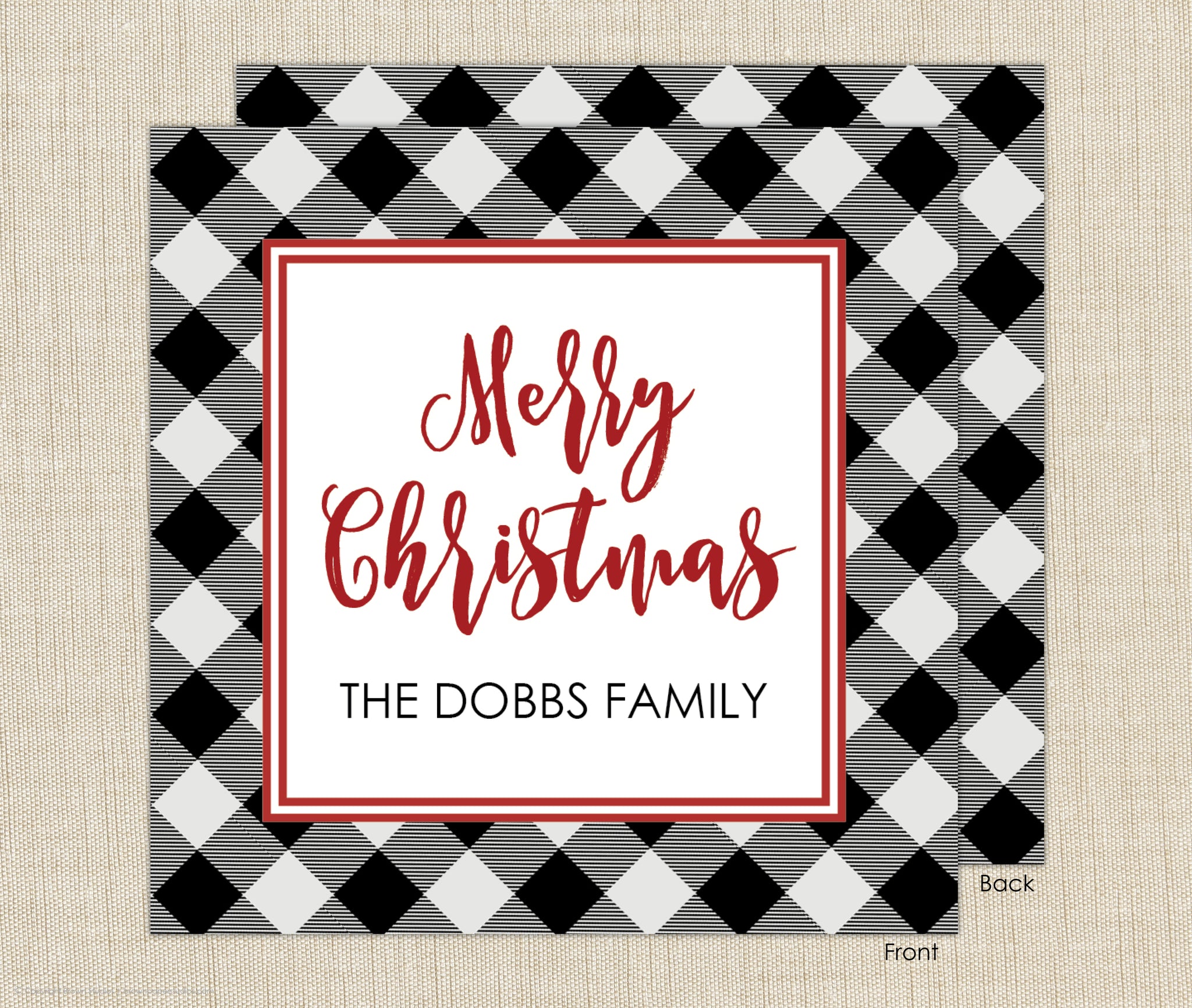 Plaid Enclosure Cards