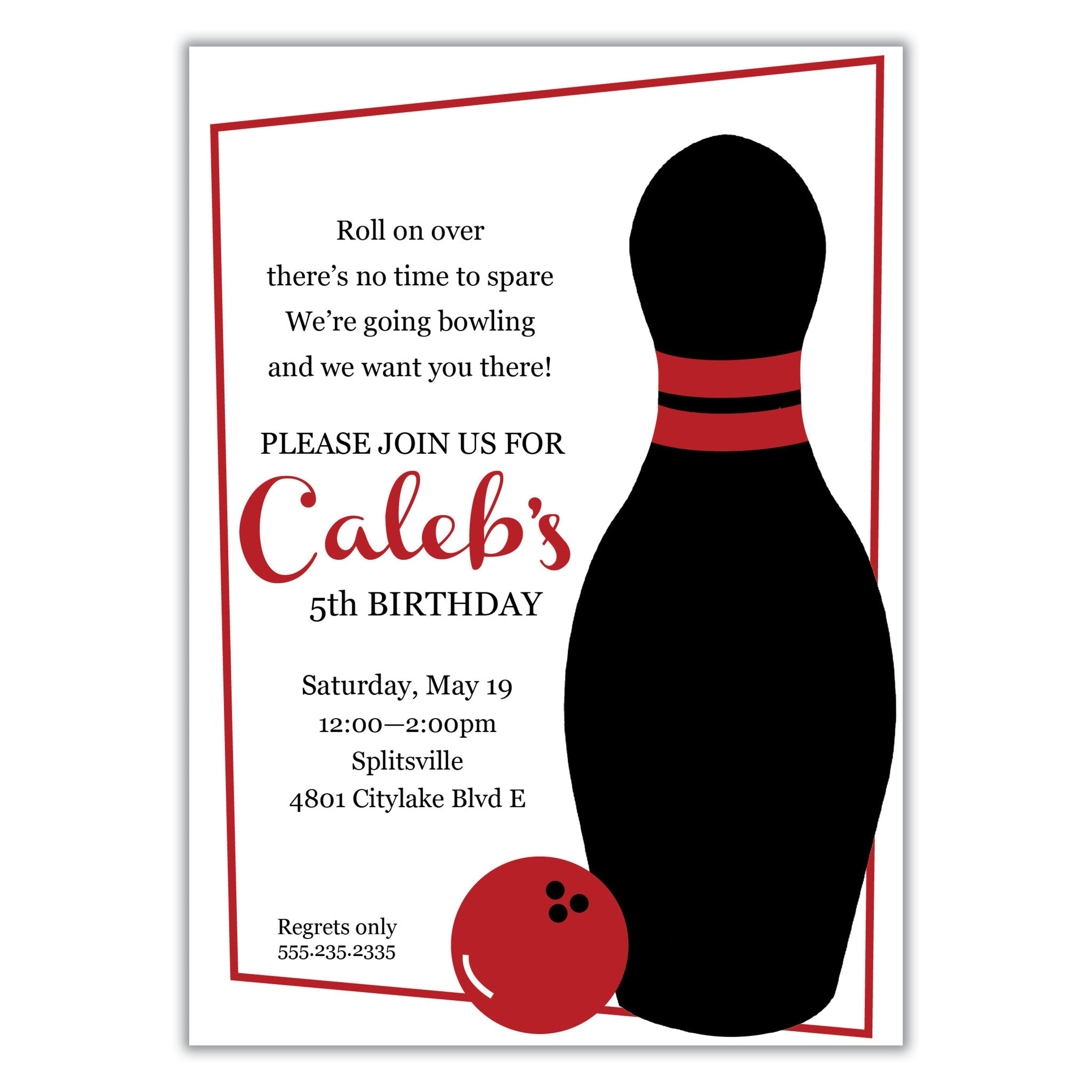 Bowling Party Invitation