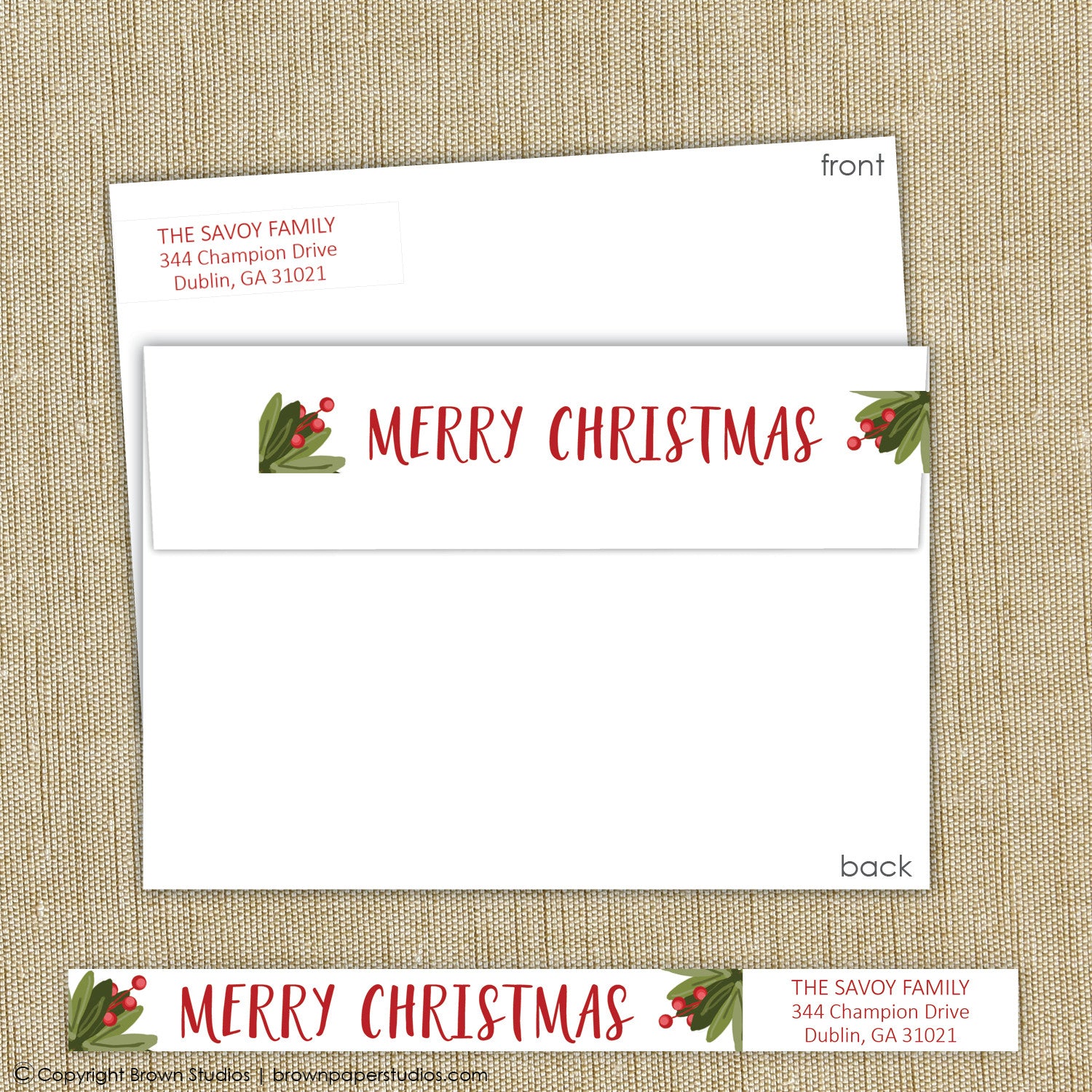 Boxwood Christmas Labels