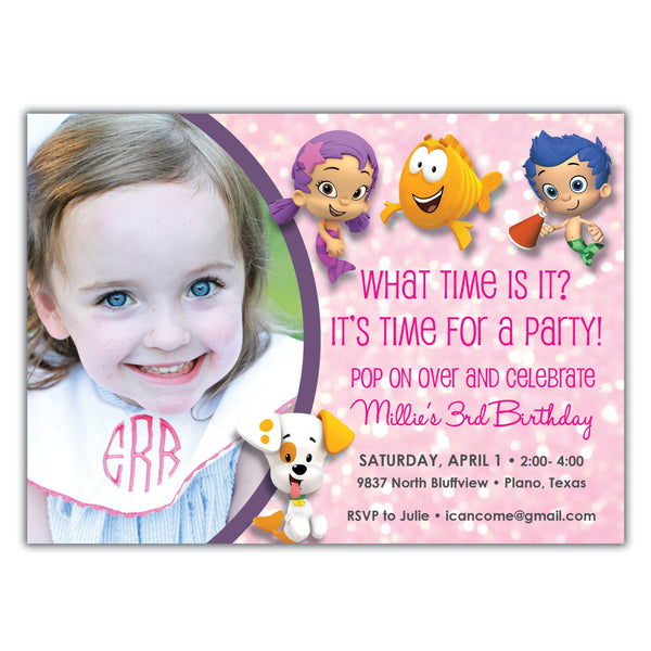 Bubble Guppies Birthday Invitation