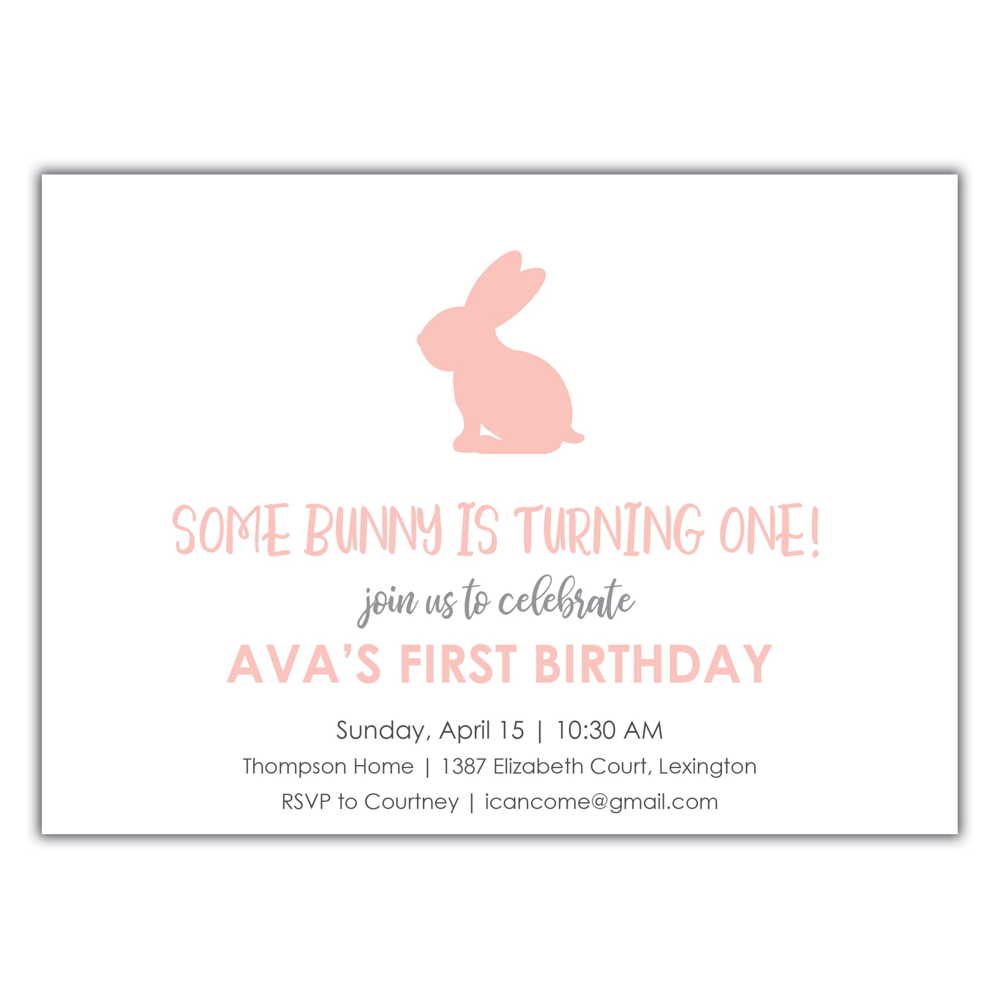 Bunny First Birthday