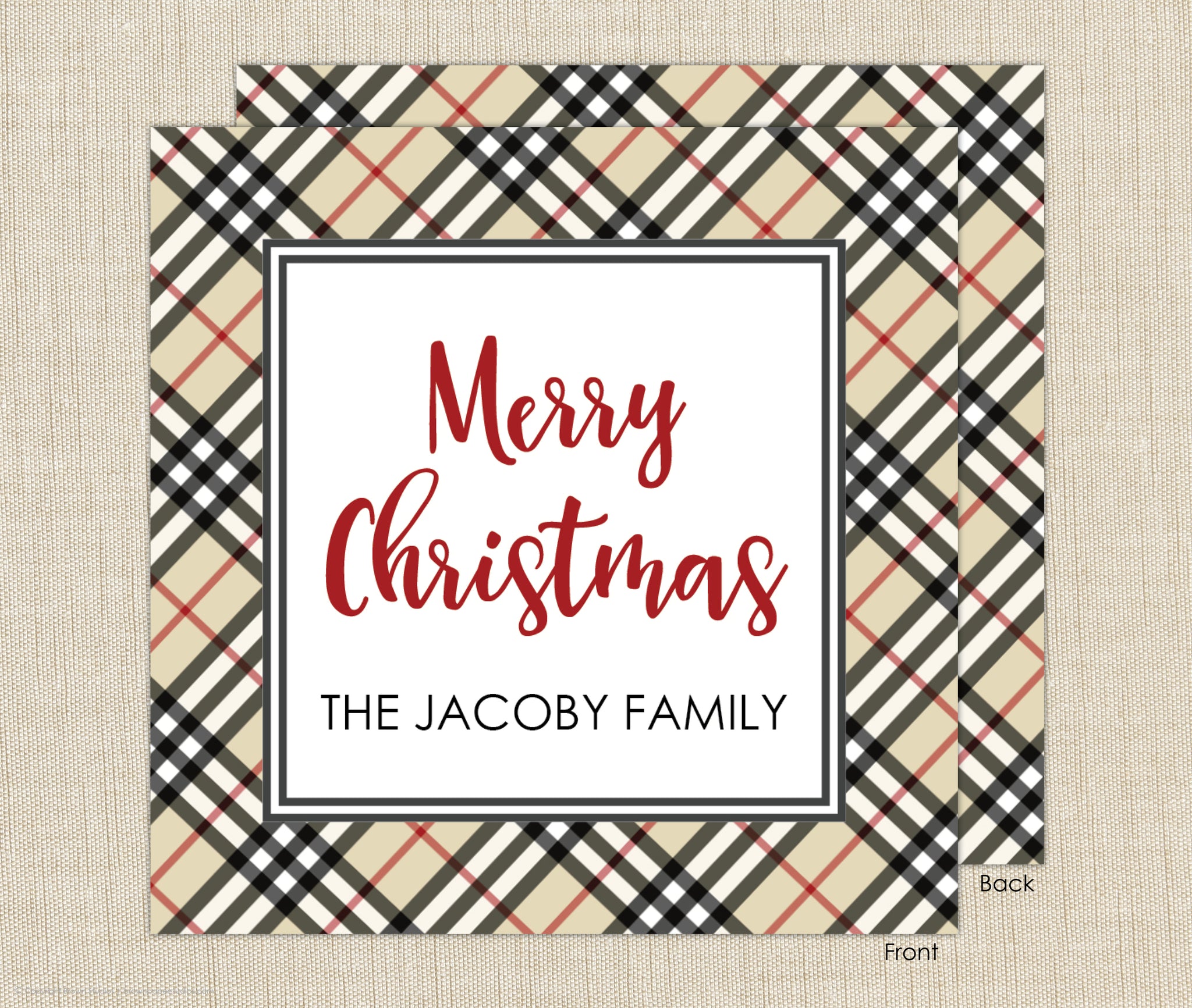 Plaid Enclosure Cards