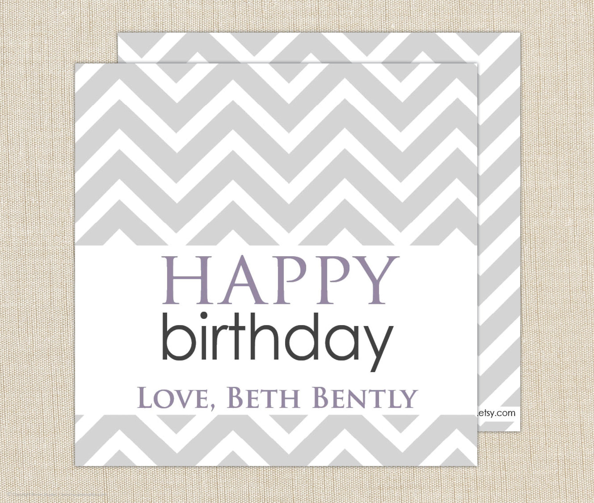 Chevron Birthday Gift Enclosure Cards