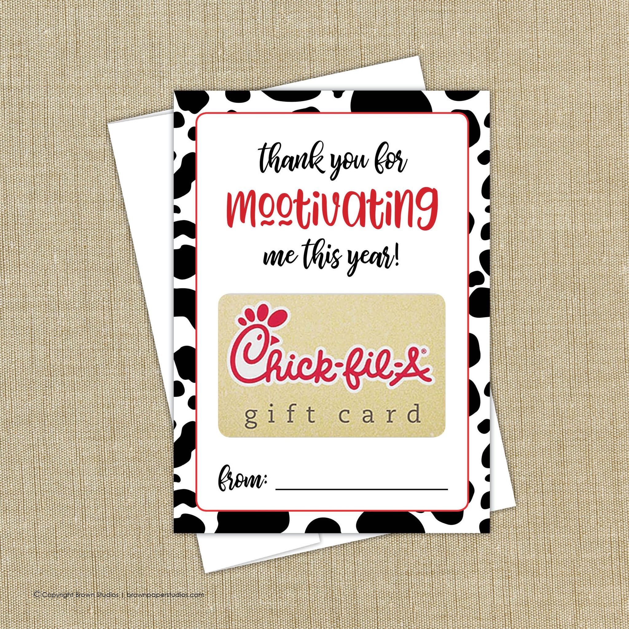 Mootivating Gift Card Holder