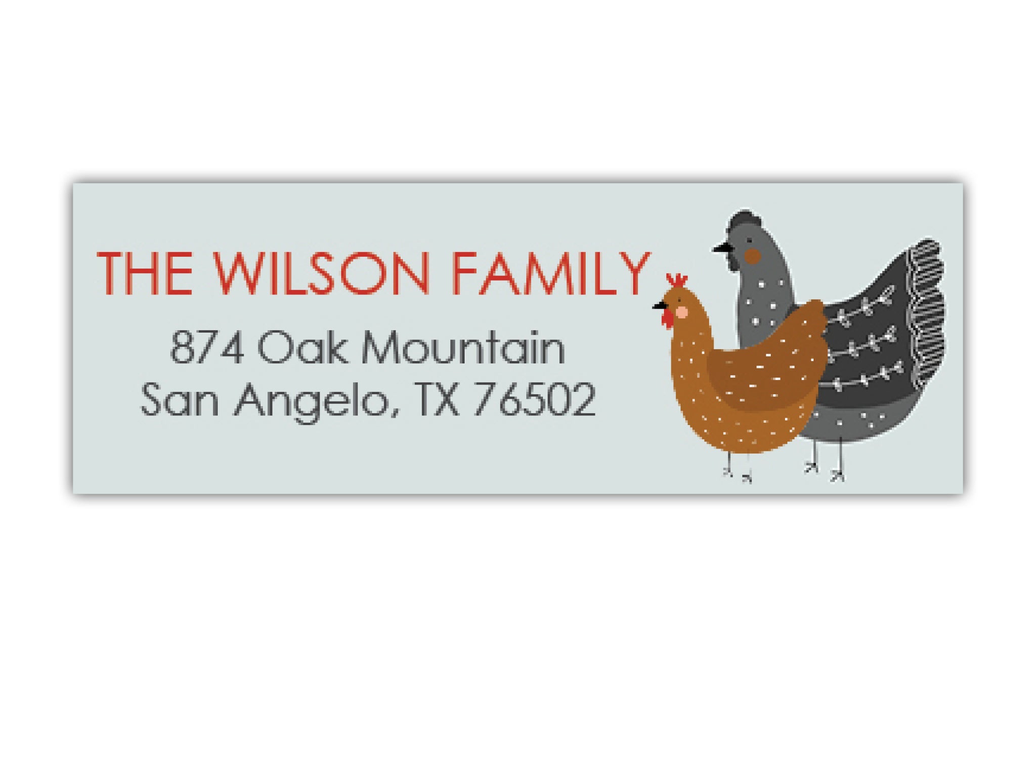 Chicken Return Address Labels