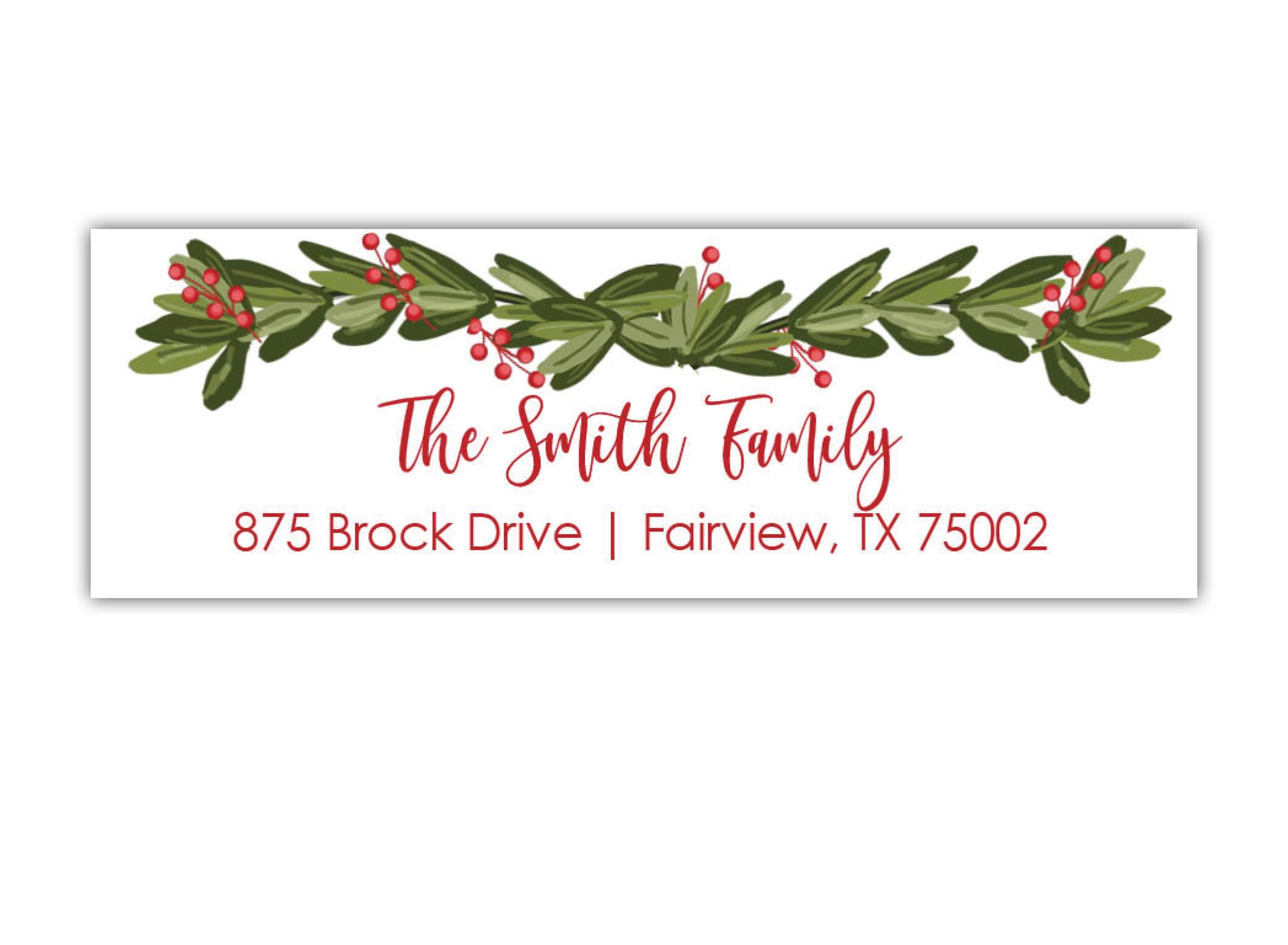 Christmas Boxwood Label