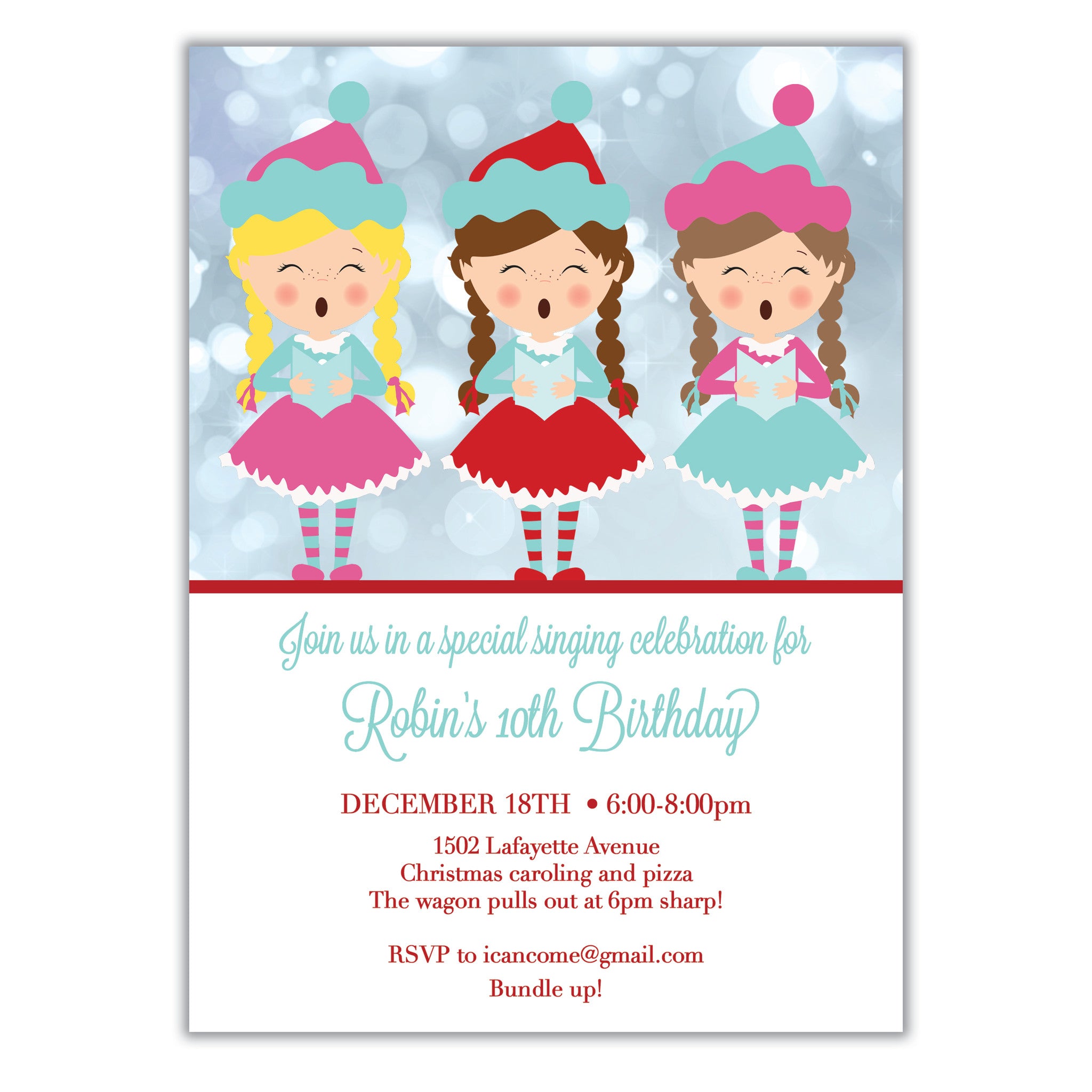 Christmas Caroling Invitation