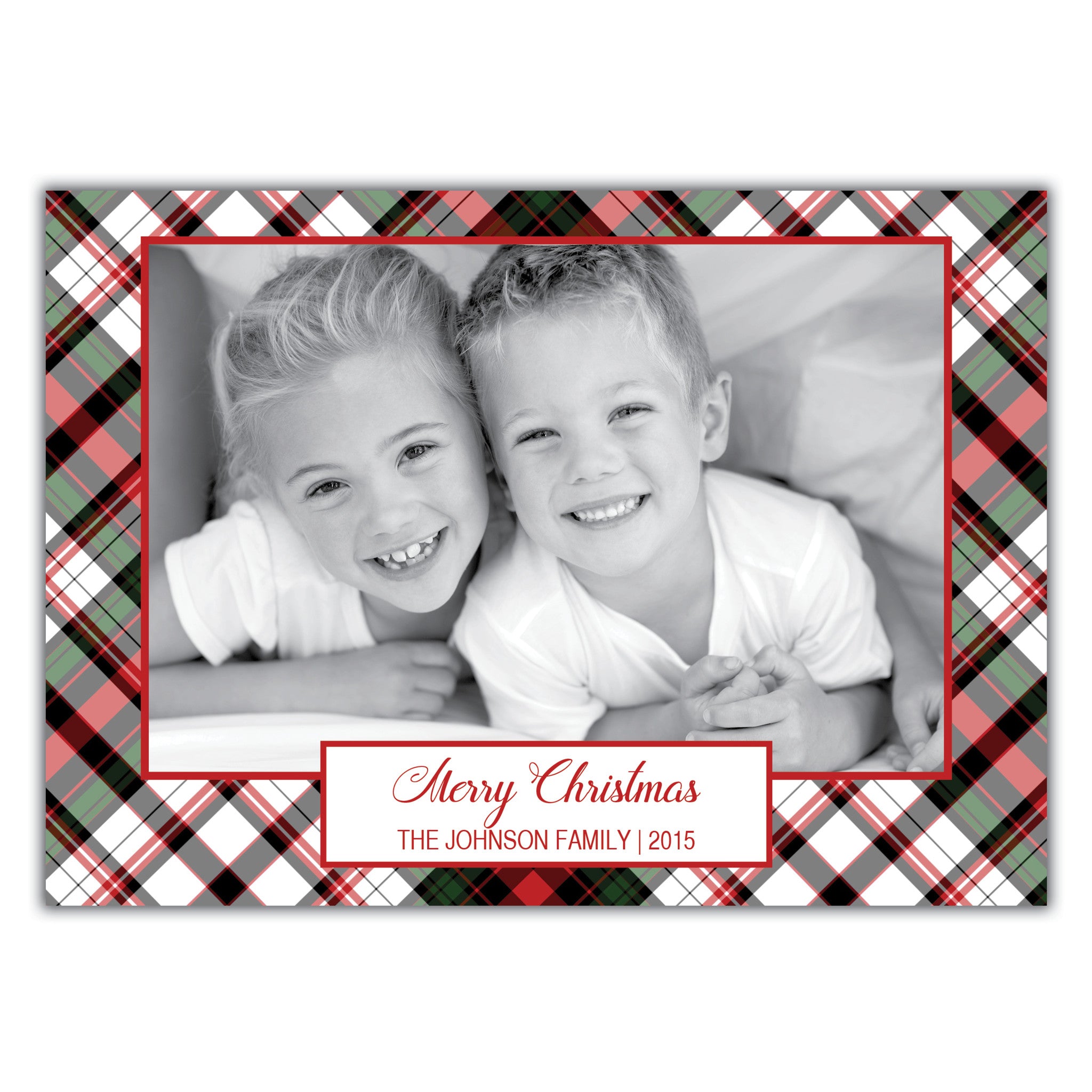 Plaid Christmas Card