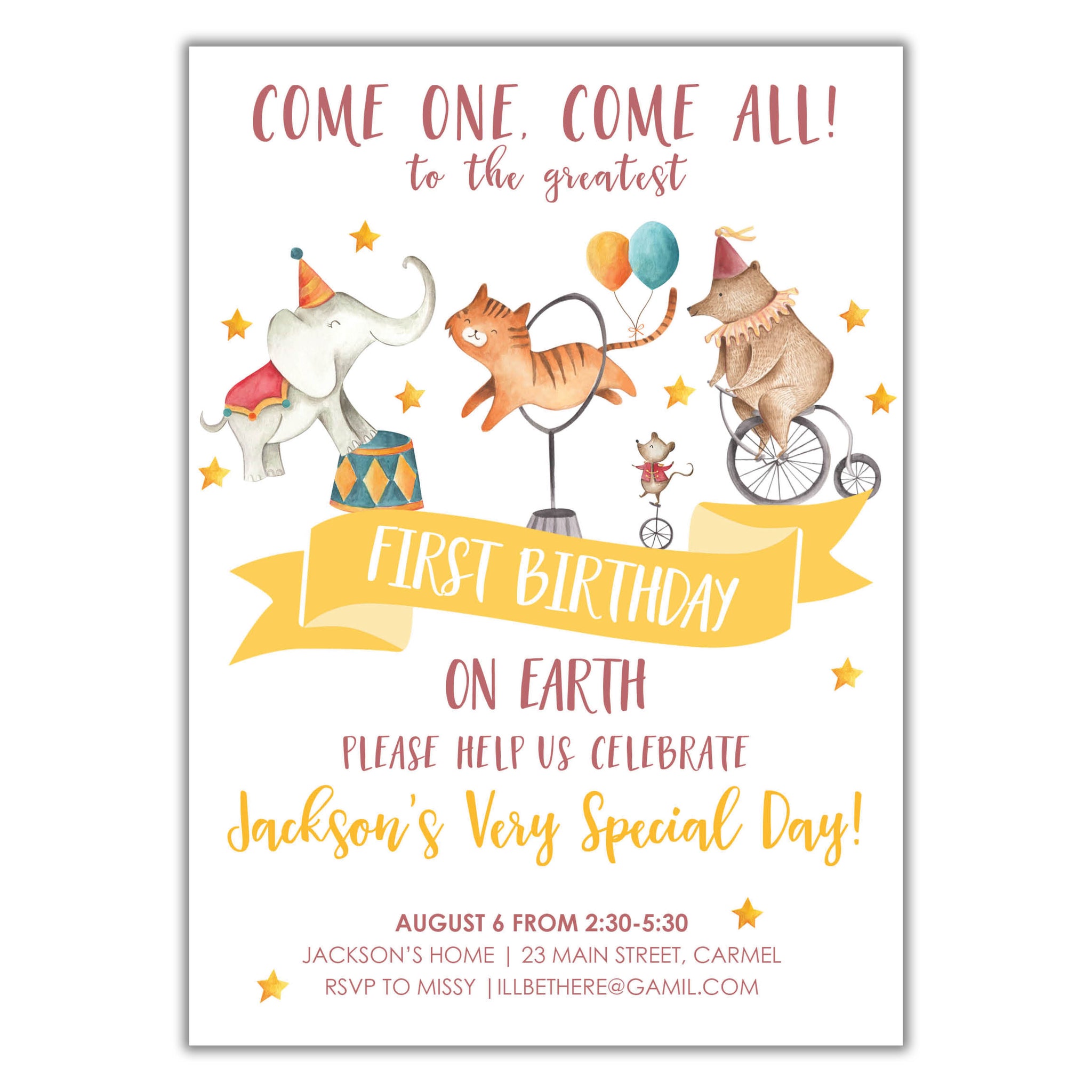 Circus First Birthday