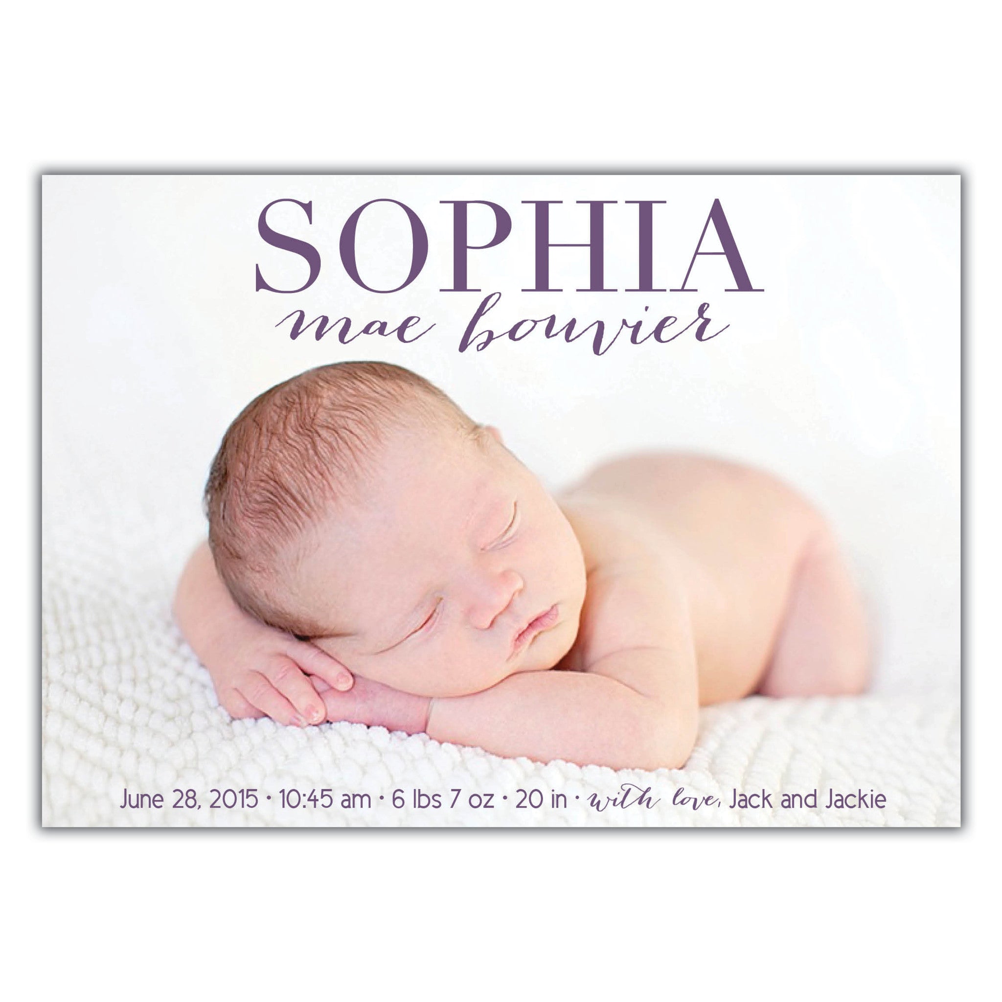 Classic Birth Announcement