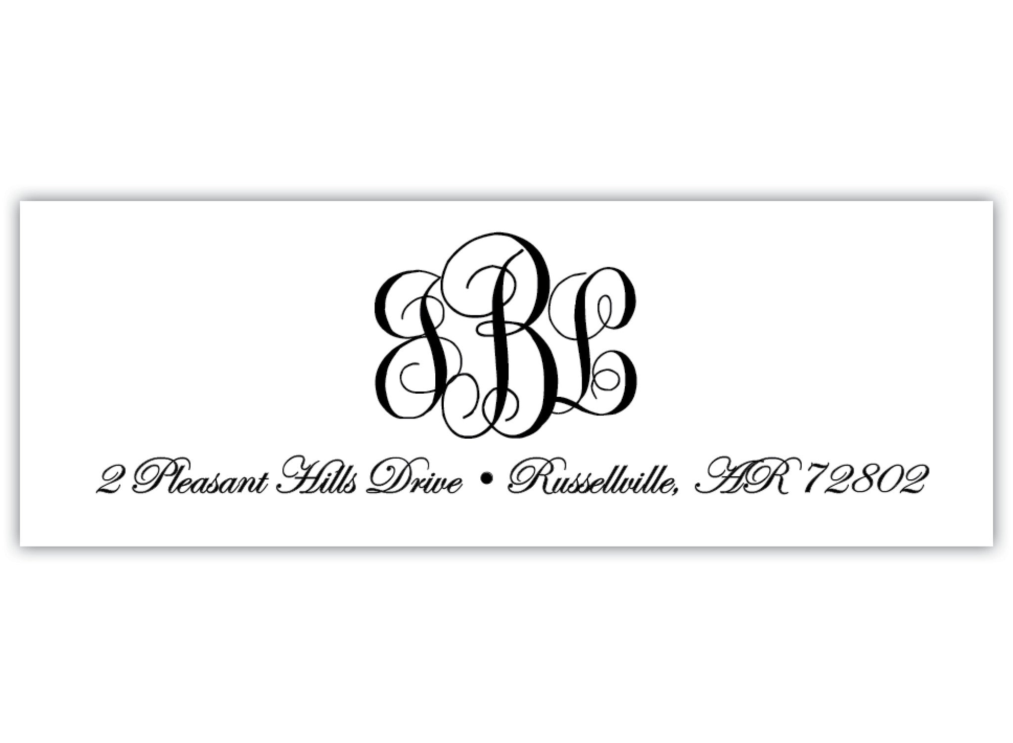 Classic Monogram Return Address