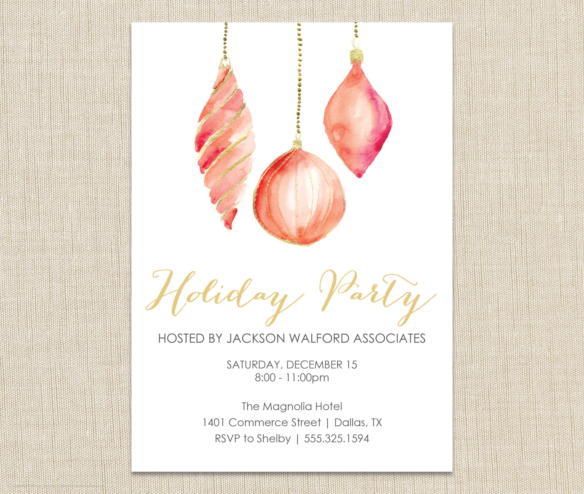 Watercolor Ornaments