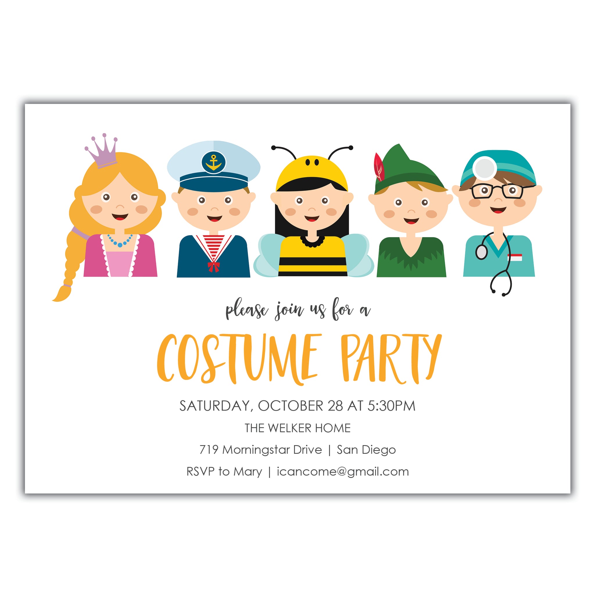Costume Party Invitation
