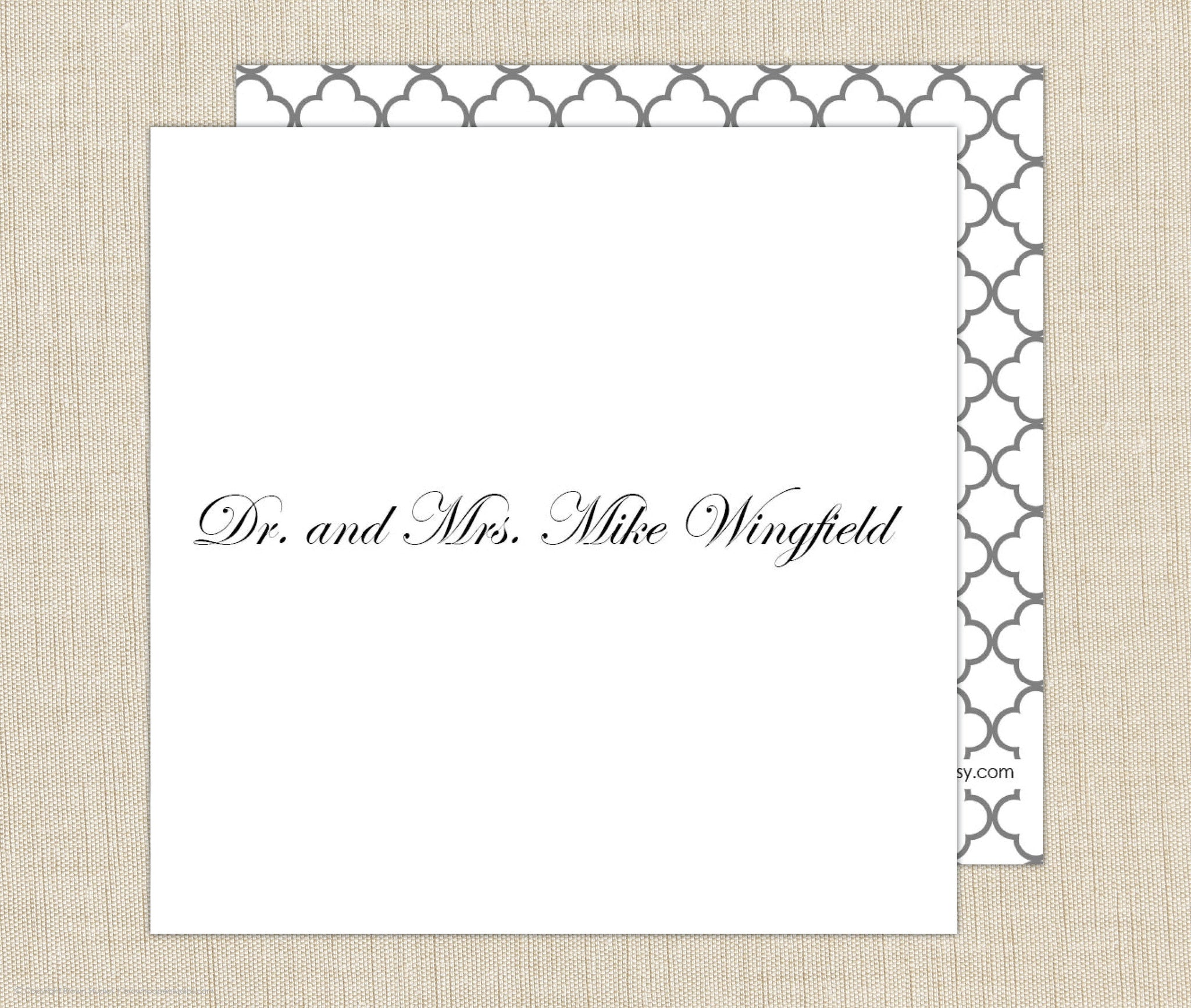 Couples Name Gift Enclosure Cards