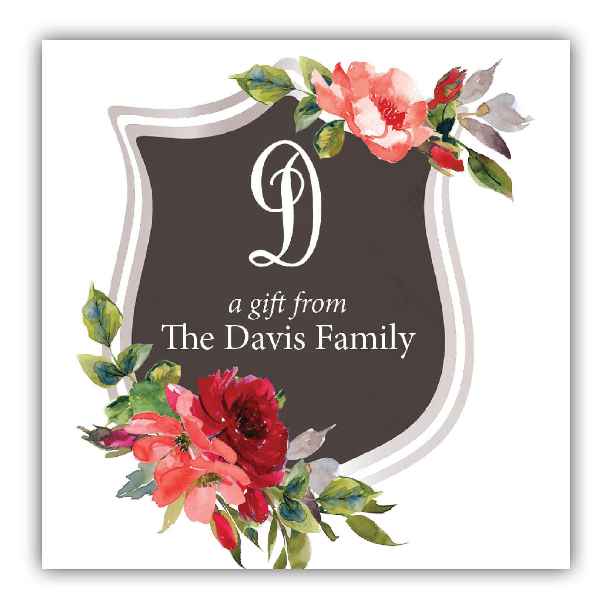 Floral Christmas Crest