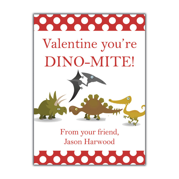 Dinosaur Valentine. Instant Download