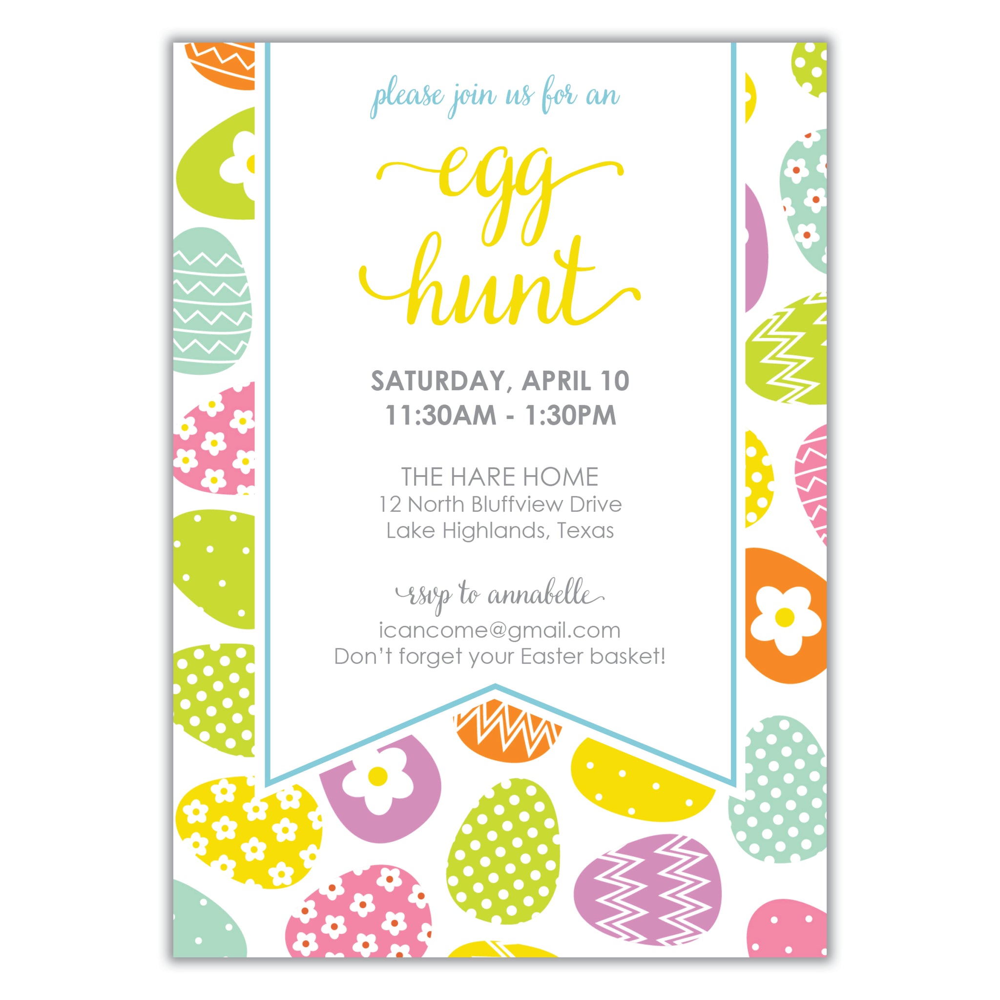 Easter Egg Hunt Invitation