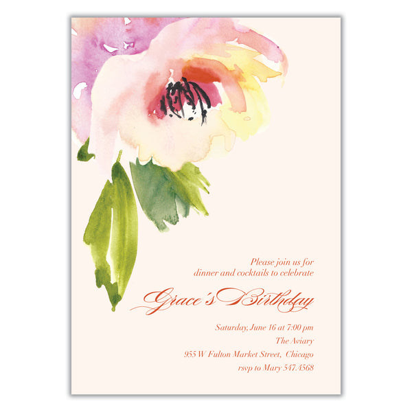Floral Birthday Invitation