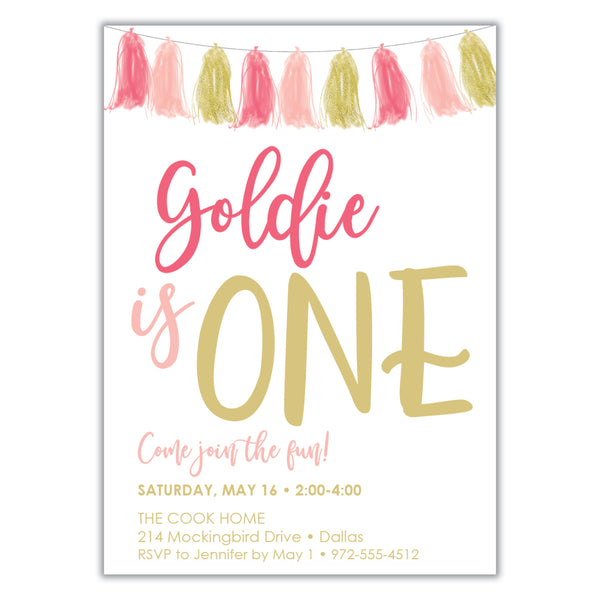 Pink and Gold First Birthday