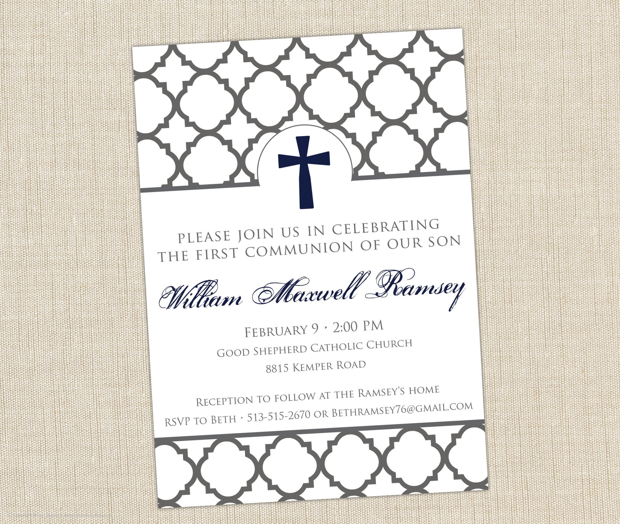 First Communion Invitation