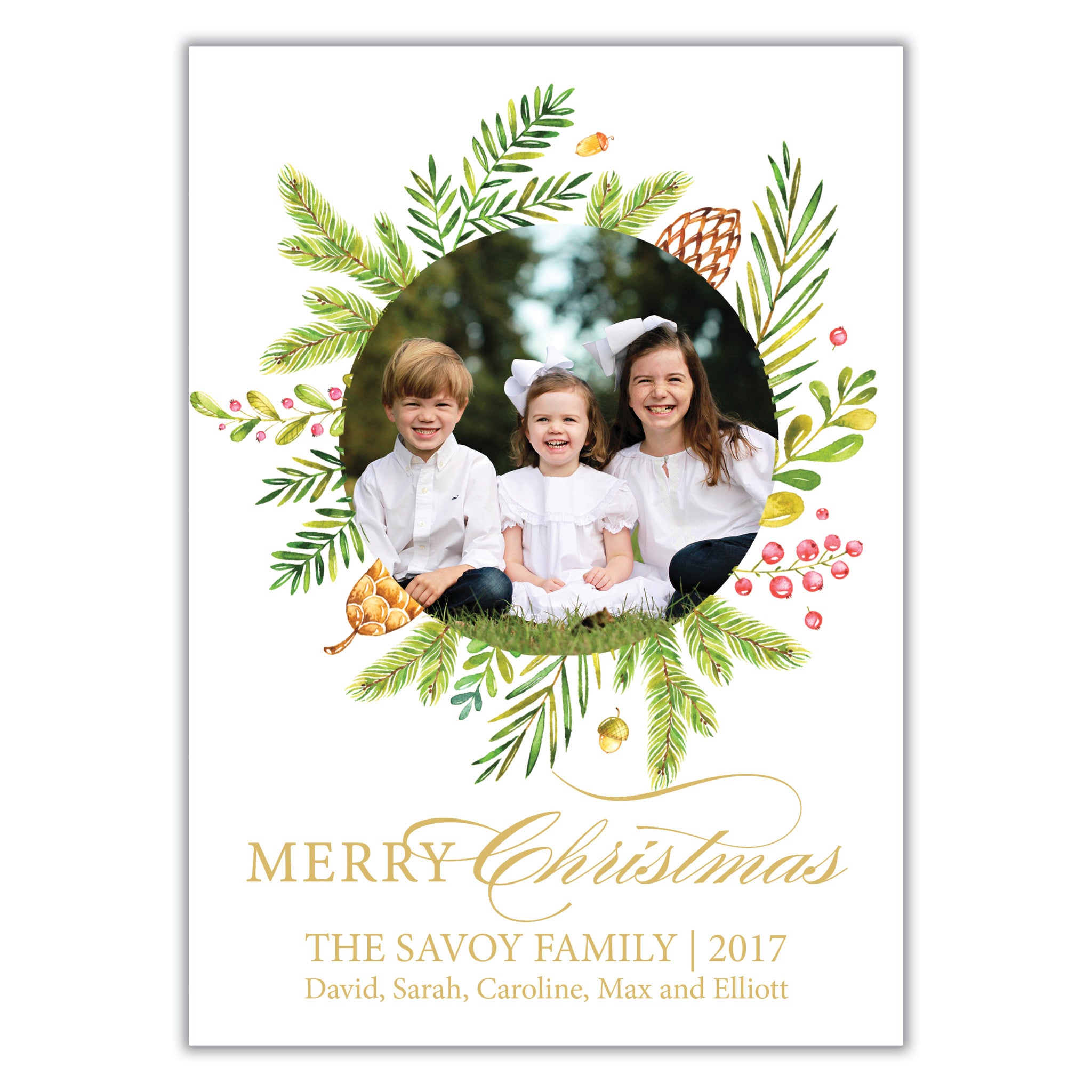 Floral Christmas Card