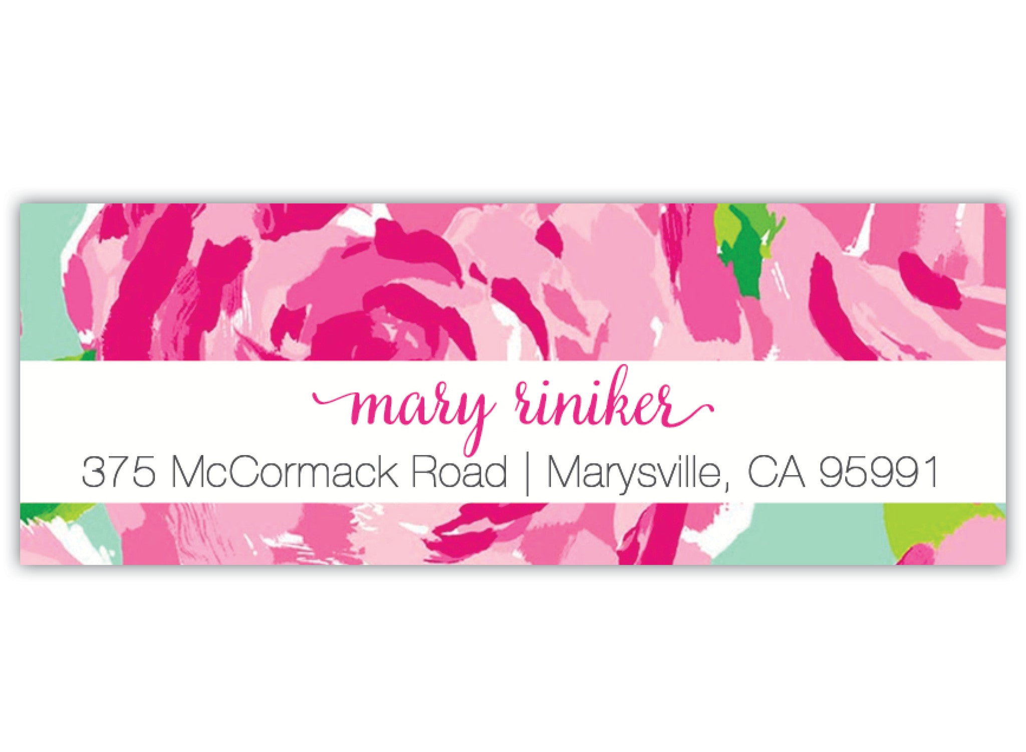 Floral Pattern Return Address Label